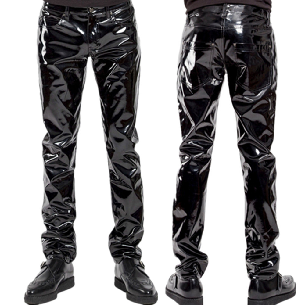 Motorcycle Gear For Men - 반짝 이는 PVC 라텍스 바지 남자